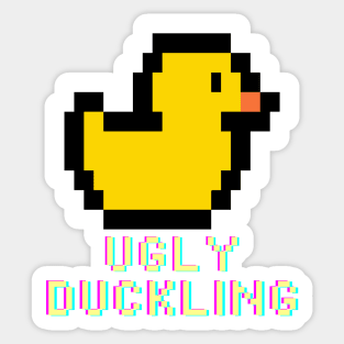 Ugly Duckling Retro Pixel! Sticker